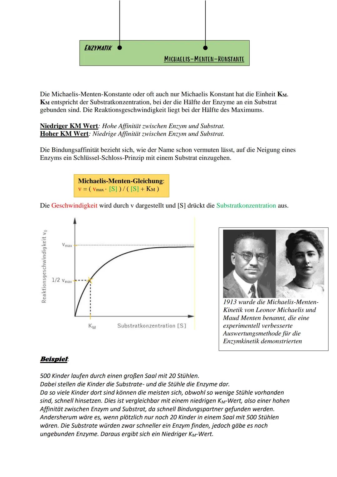 ENZYMATIK

MICHAELIS-MENTEN-KONSTANTE

Die Michaelis-Menten-Konstante oder oft auch nur Michaelis Konstant hat die Einheit Км.
KM entspricht
