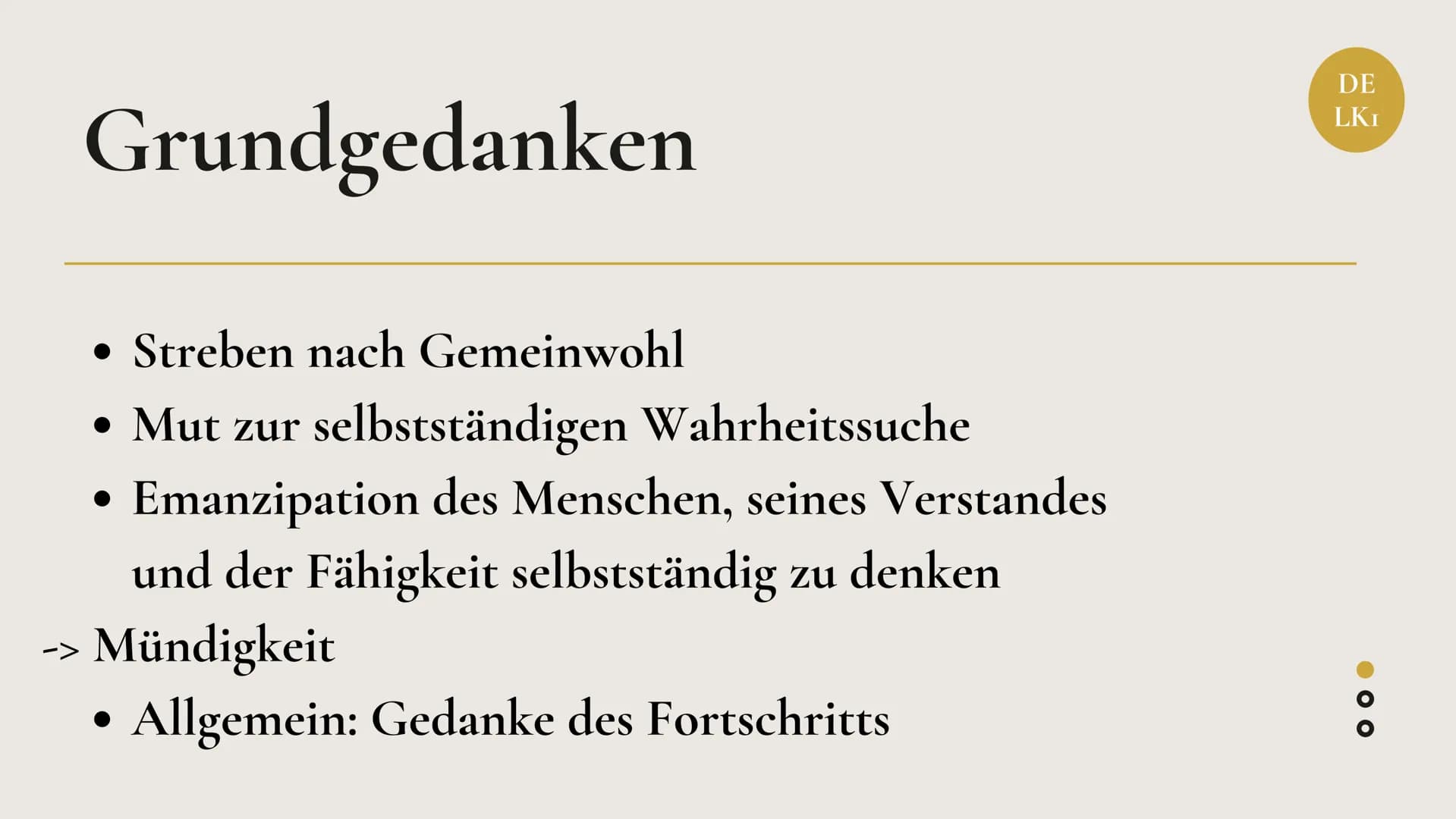 DE
LK₁
Die Epoche der
Aufklärung
08.09.2022 Deutsch LK1 Brinks
000 DE
LK₁
Inhalt
1. Definition
2. Grundgedanken
3. Menschenbild
4. Definitio