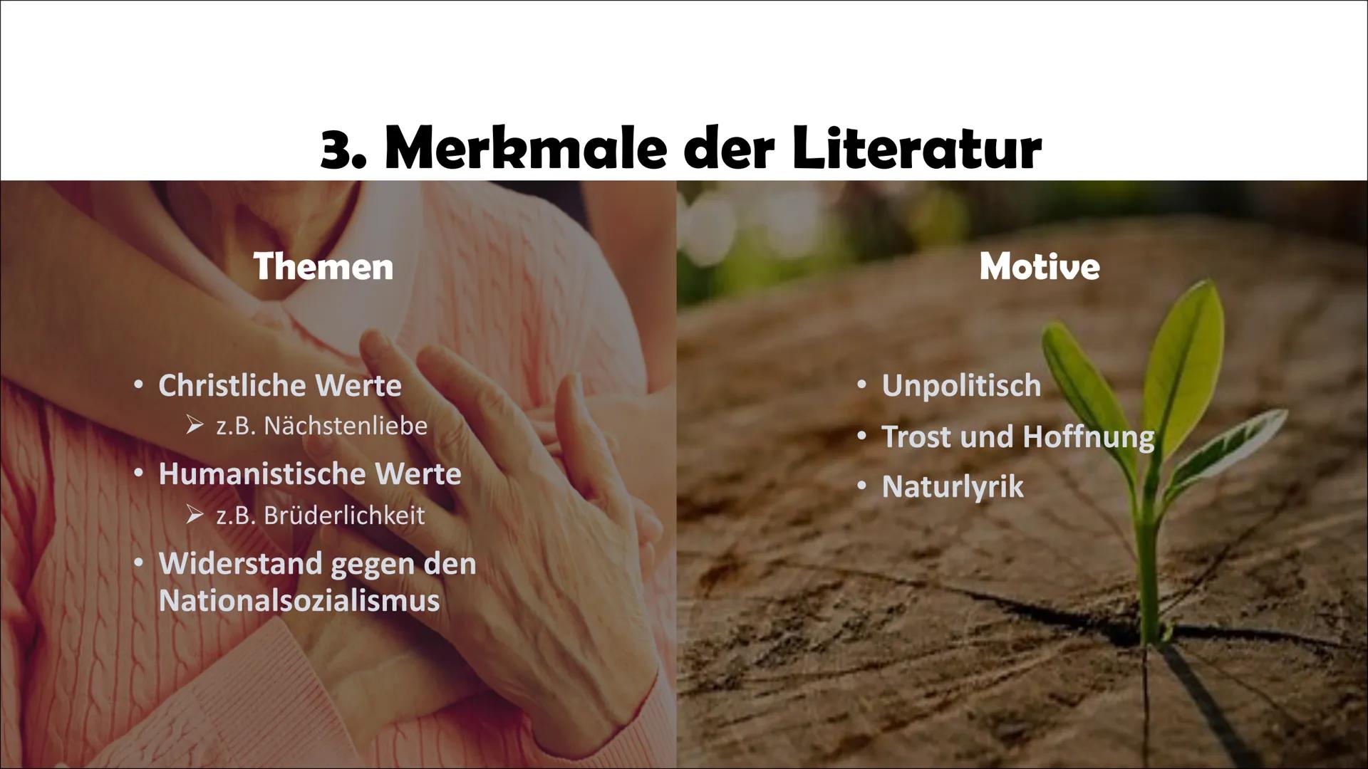 Literatur der „Innere Emigration“

, 10.02.23 # Gliederung

1. Innere Emigration
1.1 Begriffserklärung
1.2 Definition
2. Historischer Kontex