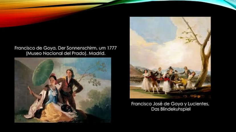 FRANCISCO
JOSE DE
GOYA Y
LUCIENTES Handout:
*Geb. 30.03.1746
0
◊
Leben:
Karriere:
Notizen:
●
●
●
● 1760 Ausbildung bei Jose Luzan
1773 Heira