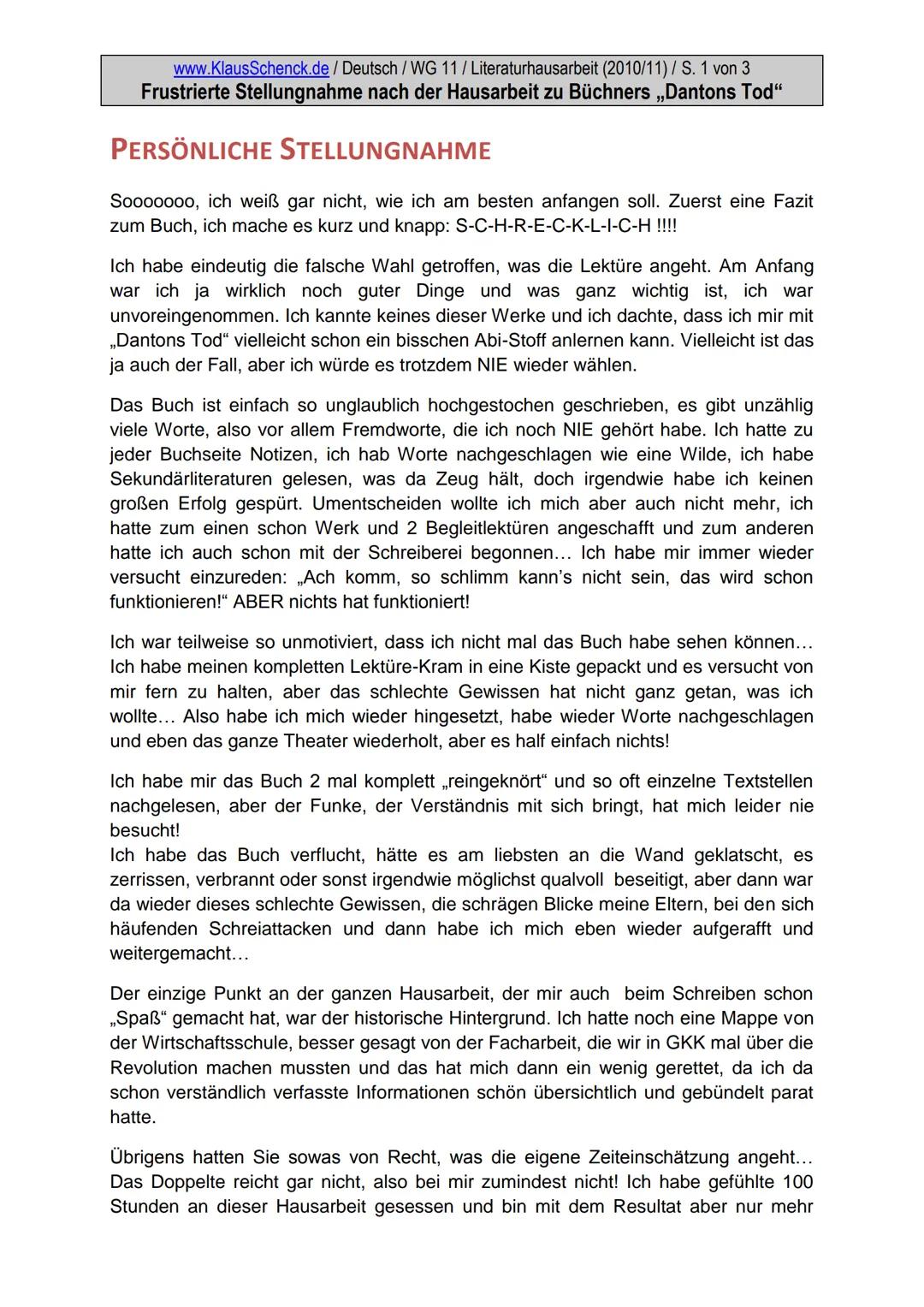 www.KlausSchenck.de / Deutsch / WG 11 / Literatur /
Johann Wolfgang Goethe: „Die Leiden des jungen Werther"
Andreas Neckermann: Literaturhau