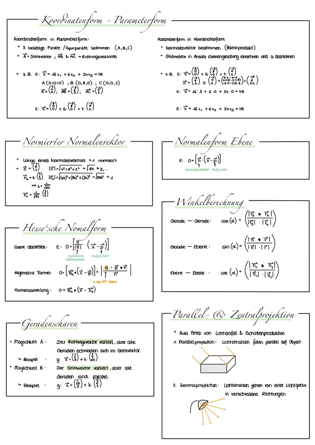 Spaltenvektor
B-v-(C)-(~~)-(²)
=
= V=
JA=-(-)-(~). (:)
LOrtsvektor
von 2 Vektoren:
-Lineare (Un- ) Abhängigkeit
a=s.b (3)
a sb
von 3 Vektore