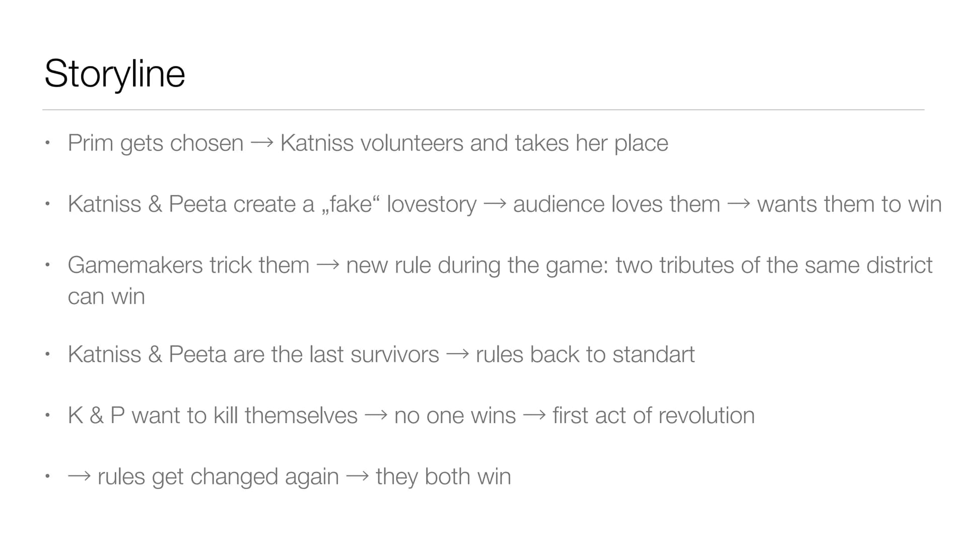 The Hunger
Games Table of contents
General information
Content of the book → Storyline
• Katniss Everdeen
Utopia / Dystopia
Dystopian elemen