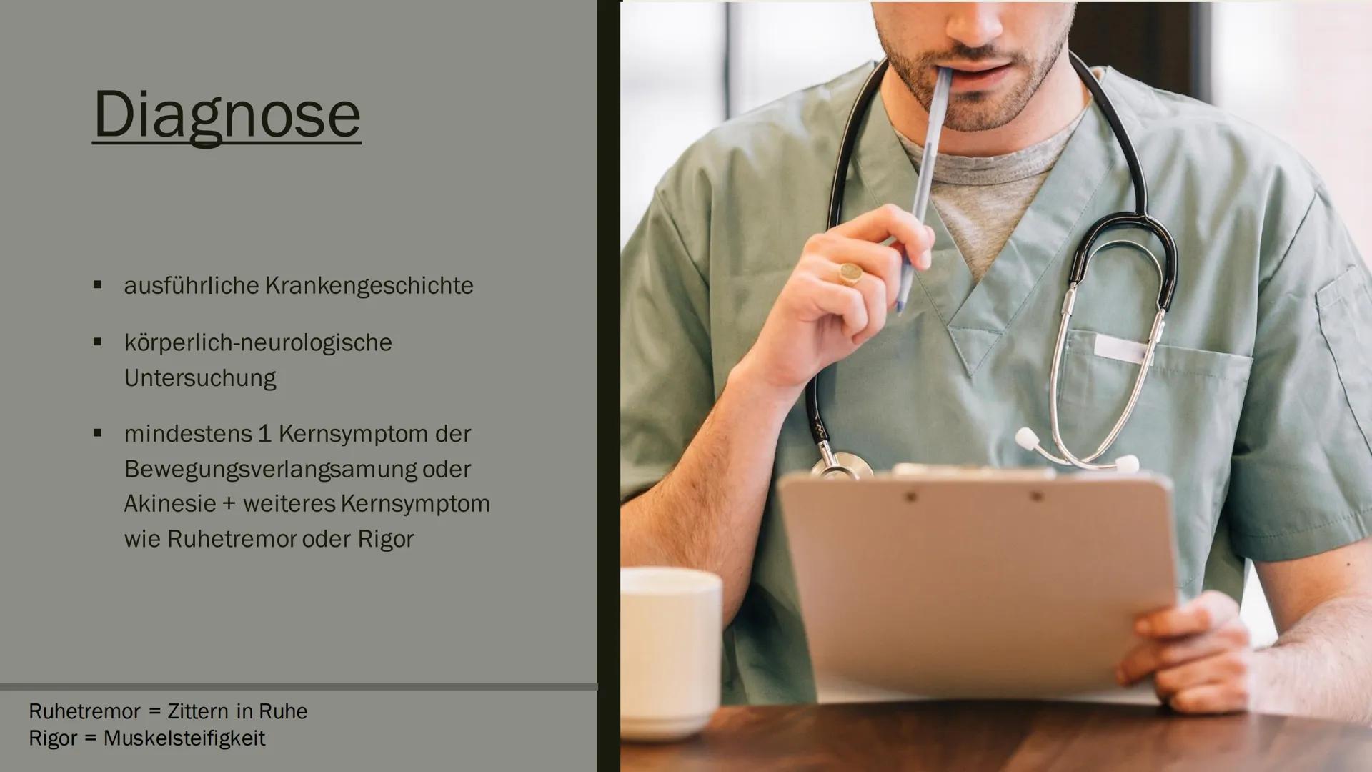 PARKINSON

R

L # Aufbau meines Vortrages

- Was ist Parkinson überhaupt?
- Entdeckung
- Ursachen
- ■ Krankheitsbild
- Häufigkeit
- ■ Diagno