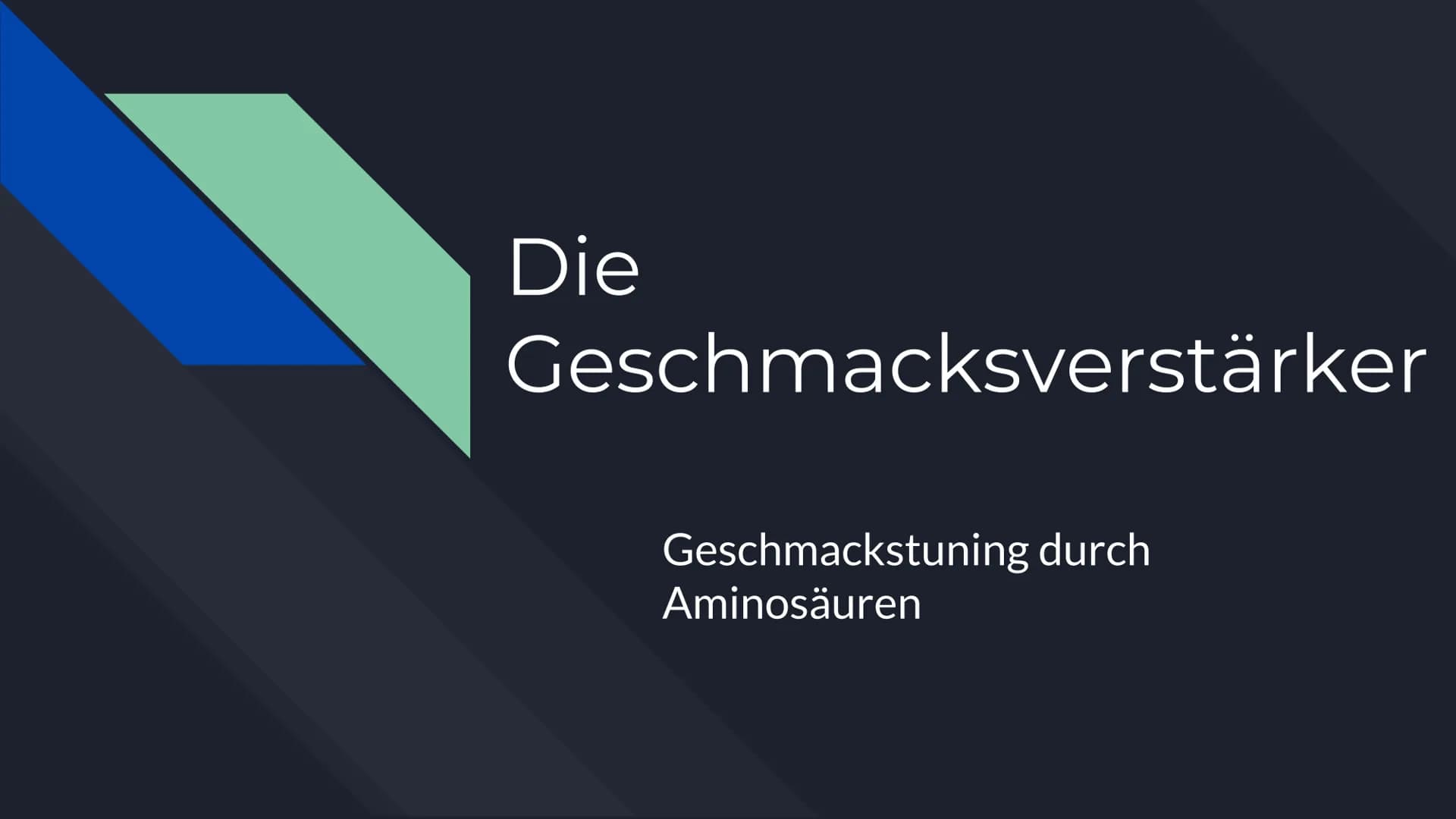Die
Geschmacksverstärker
Geschmackstuning durch
Aminosäuren Gliederung
1. Was sind Aminosäuren?
2. Was sind Geschmacksverstärker?
3. Gewinnu