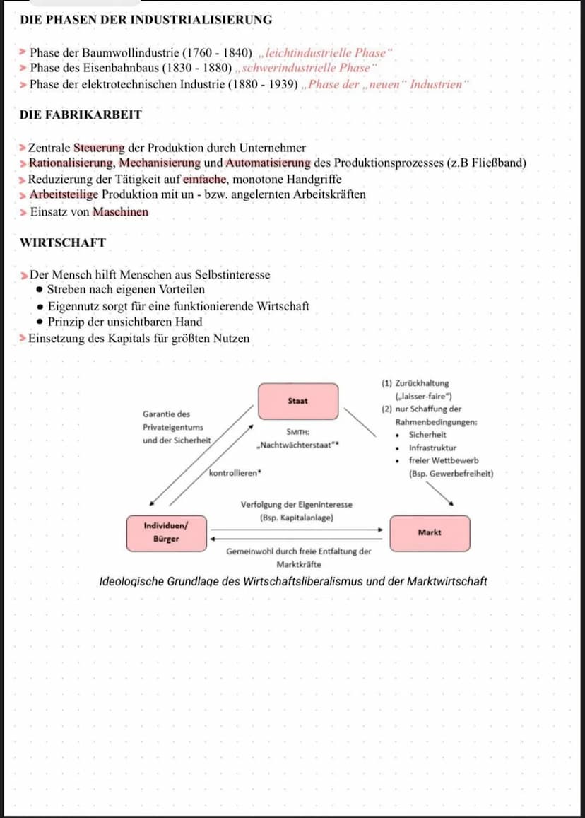 Die Industrialisierung
Unter Industrialisierung versteht man den Bedeutungszuwachs des industriellen Sektors einer
Volkswirtschaft auf Koste