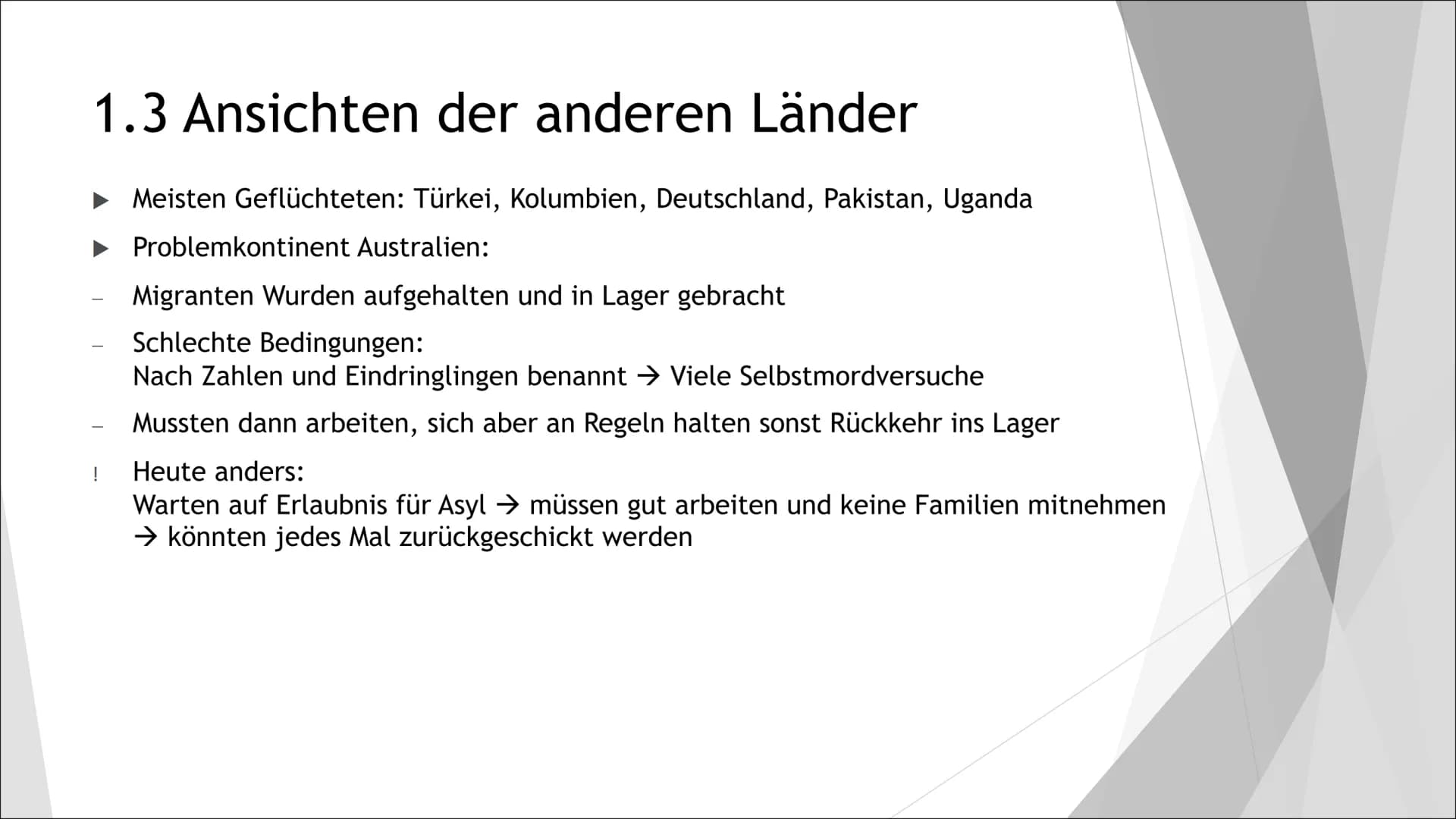 Migration und
Integration Gliederung
1. Was ist Migration
1.1 Die wichtigsten Formen
1.2 Organisation Frontex
1.3 Ansichten anderer Länder
2