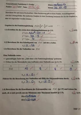 Know Klassenarbeit Ganzrationale Funktionen 3. Grades thumbnail