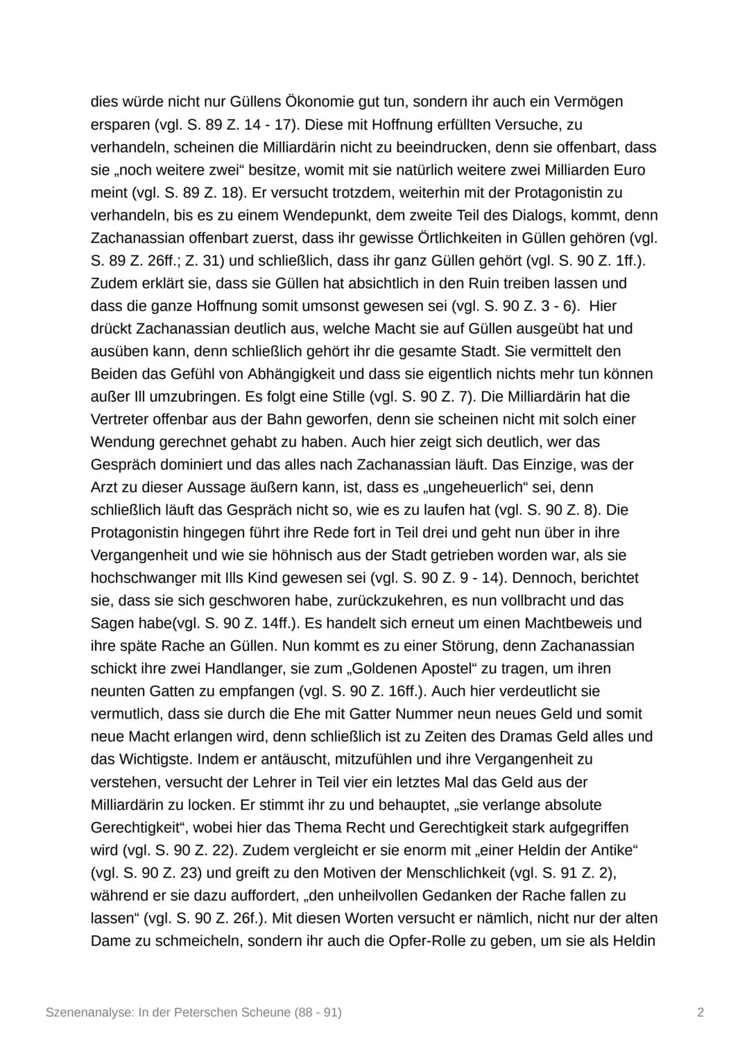 Szenenanalyse: In der
Peterschen Scheune (88 - 91)
Das von Friedrich Dürrenmatt verfasste Drama ,,Der Besuch der alten Dame" wurde
im Jahre 