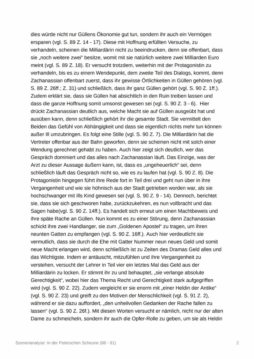 Szenenanalyse: In der
Peterschen Scheune (88 - 91)
Das von Friedrich Dürrenmatt verfasste Drama ,,Der Besuch der alten Dame" wurde
im Jahre 
