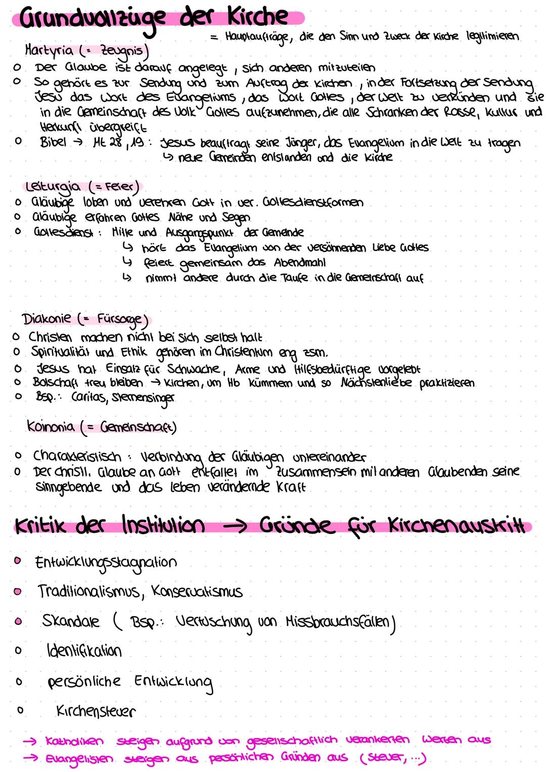 # Religion Klausur Nr. 4

## Thema: Kirche und Weltanschauungen

# 1. Kirche

## Kirche als Institution

Was ist Kirche?

*   christliches G