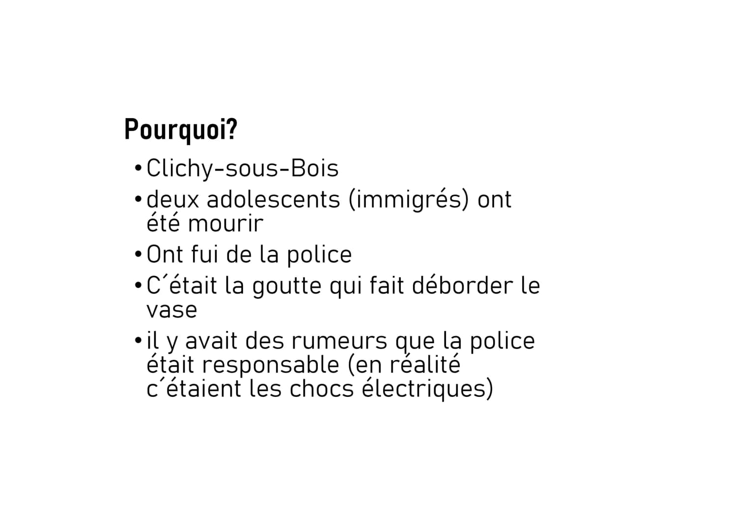 7777
JACIE
230ctobre 05
MORTS POUR RIEN
Crans
Les émeutes dans les
banlieues de 2005 Informations le plus importants
• Des émeutes
• 27. Oct