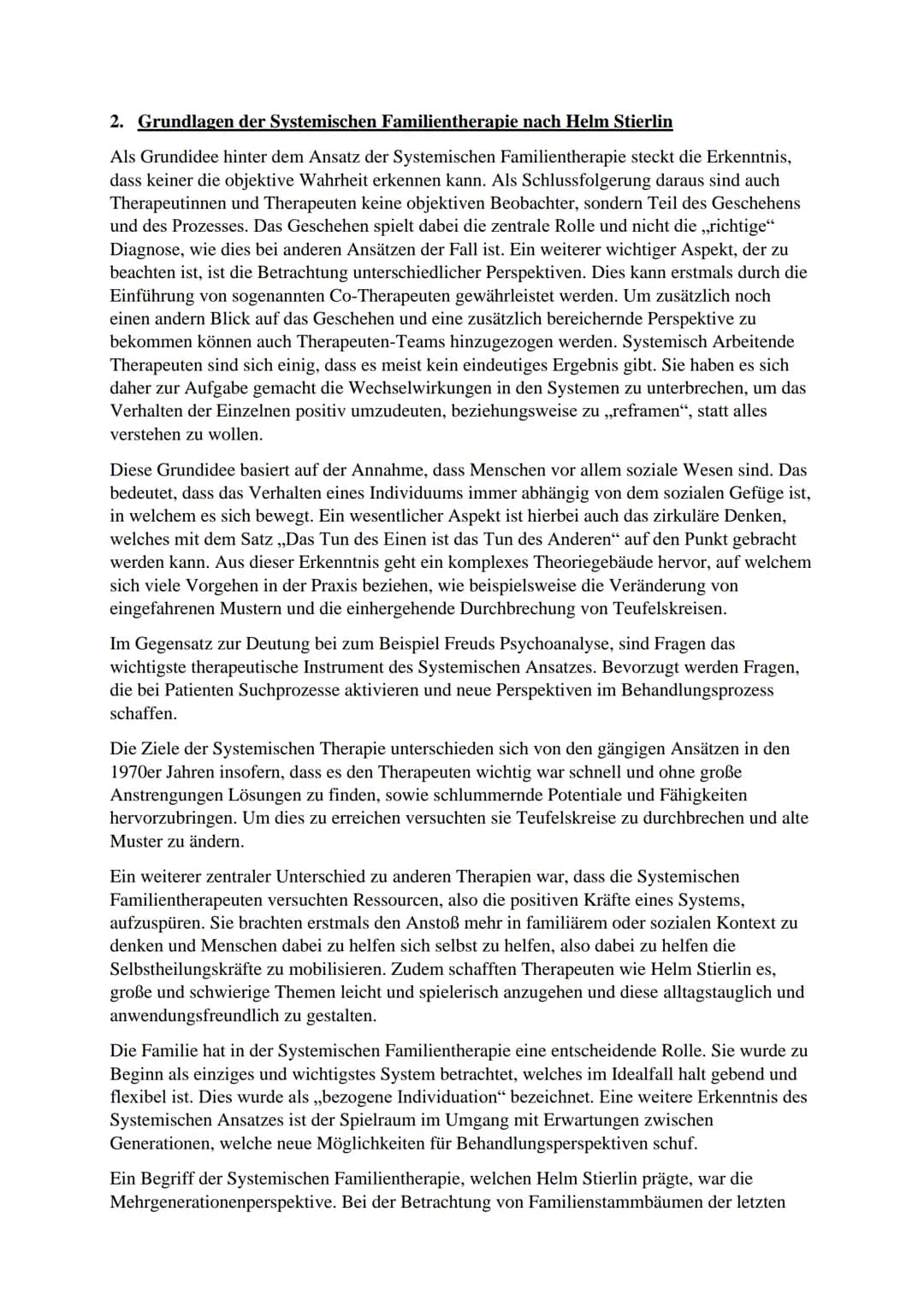 Die Systemische Familientherapie nach Helm Stierlin
1. Überblick über die Biografie von Helm Stierlin
Der deutsche Psychiater, Psychoanalyti