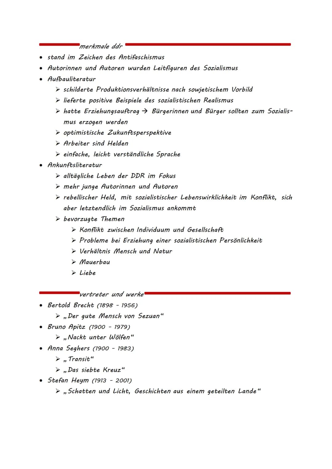 begriff
Nachkriegsliteratur
• beschäftigt sich mit Aufarbeitung des Krieges und dessen Verdrängung
●
historischer hintergrund
• Potsdamer Ko