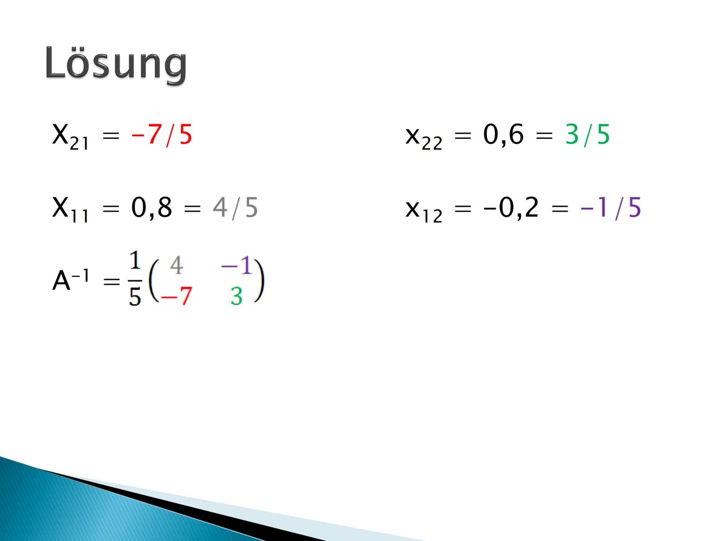 Mathe GFS
Matrix GFS Matrizen
Multiplikation von Matrizen:
b1 b12
b21b22
b31 b32)
C11= a11*b11+a12*b21+a13*b31
a11 a12 a13
a21 a22 a23
a11 a