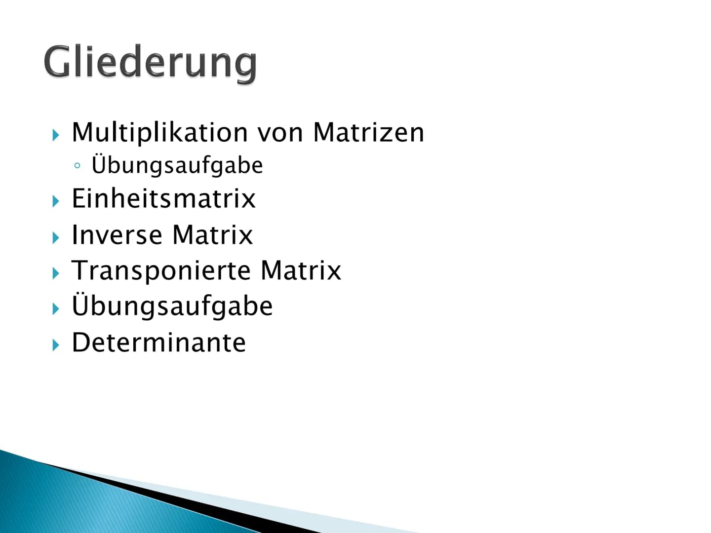 Mathe GFS
Matrix GFS Matrizen
Multiplikation von Matrizen:
b1 b12
b21b22
b31 b32)
C11= a11*b11+a12*b21+a13*b31
a11 a12 a13
a21 a22 a23
a11 a