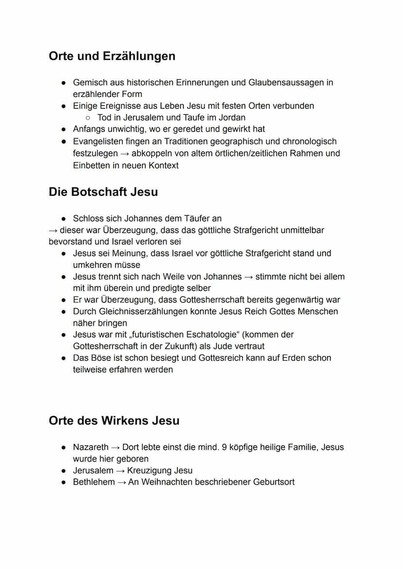 Religion Abitur Lernzettel
Q1.1: Jesus Christus und die Verkündigung des Reich
Gottes
Christologische Hoheitstitel
• Sprechen ihm hoheitlich