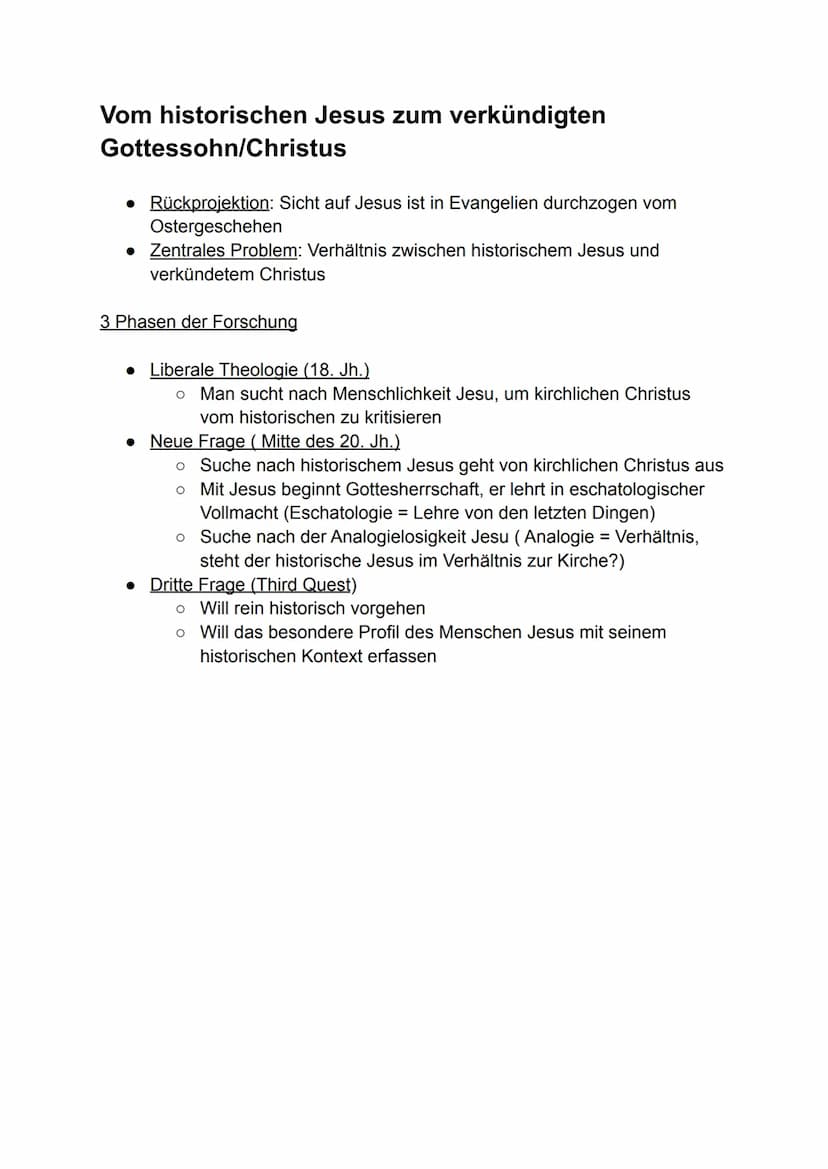 Religion Abitur Lernzettel
Q1.1: Jesus Christus und die Verkündigung des Reich
Gottes
Christologische Hoheitstitel
• Sprechen ihm hoheitlich