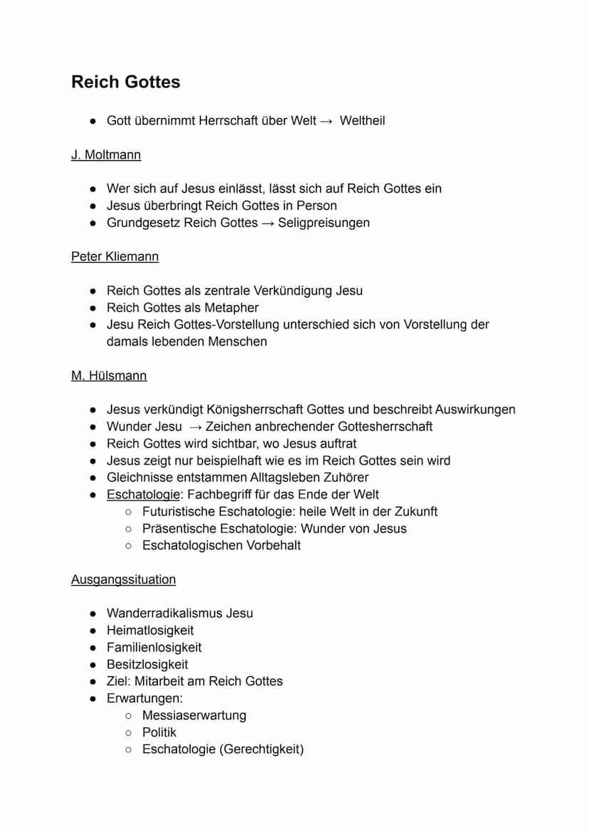 Religion Abitur Lernzettel
Q1.1: Jesus Christus und die Verkündigung des Reich
Gottes
Christologische Hoheitstitel
• Sprechen ihm hoheitlich