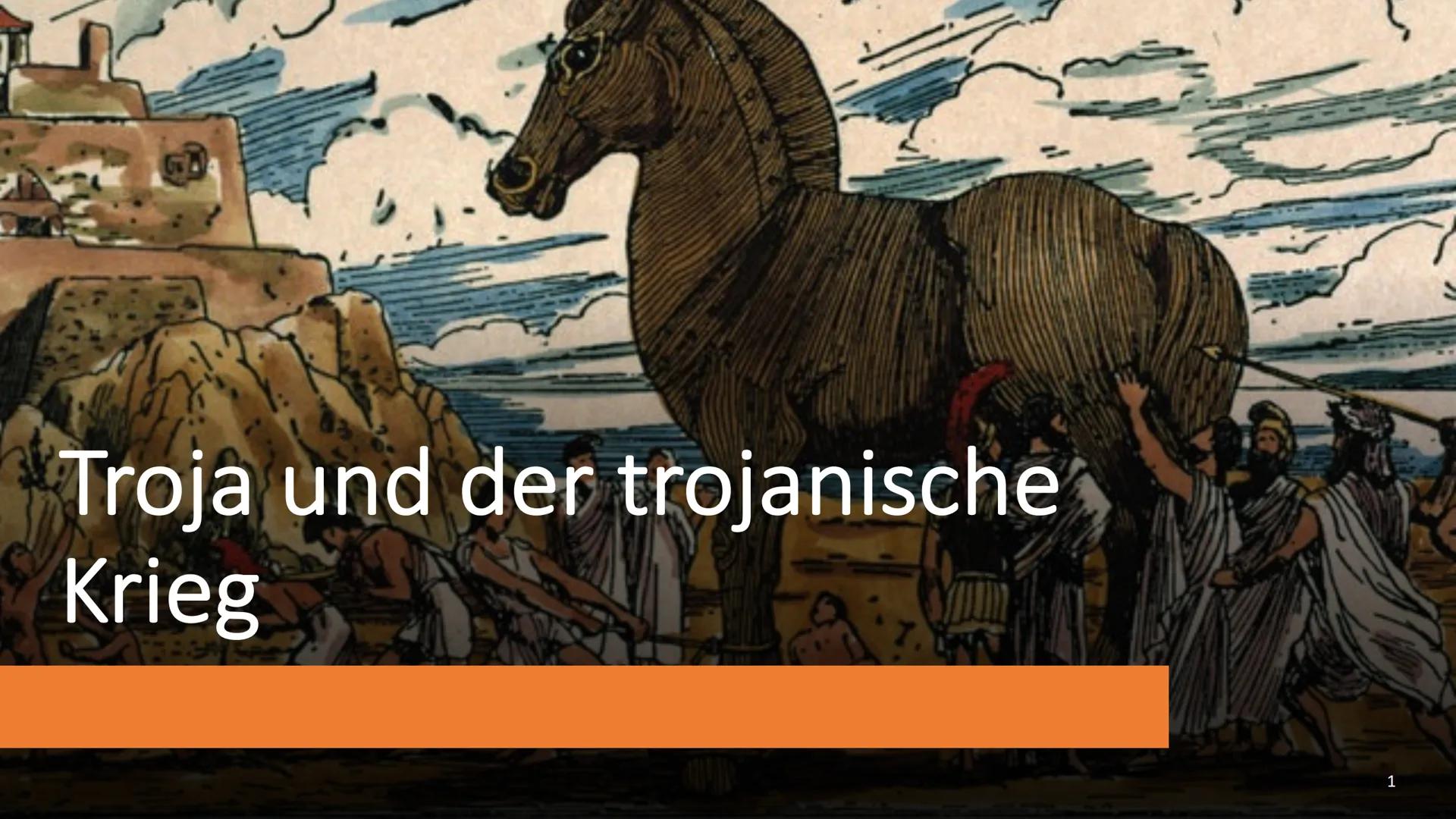 Troja und der trojanische Krieg - Handout
Wichtiger Teil der griechischen Mythologie
1 Vorgeschichte
Paris, Sohn des Königs von Troja, wird 
