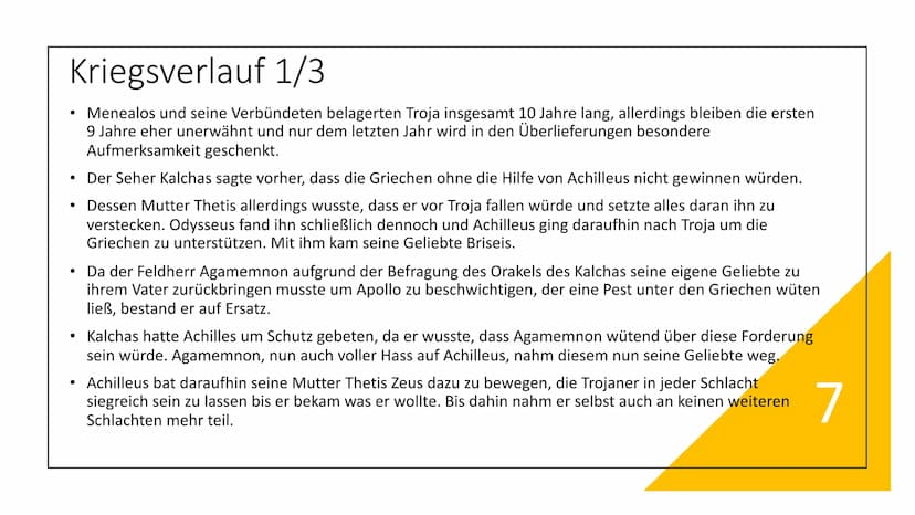 Troja und der trojanische Krieg - Handout
Wichtiger Teil der griechischen Mythologie
1 Vorgeschichte
Paris, Sohn des Königs von Troja, wird 