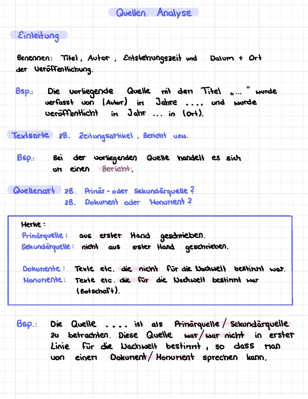 Quellenanalyse-Einleitung