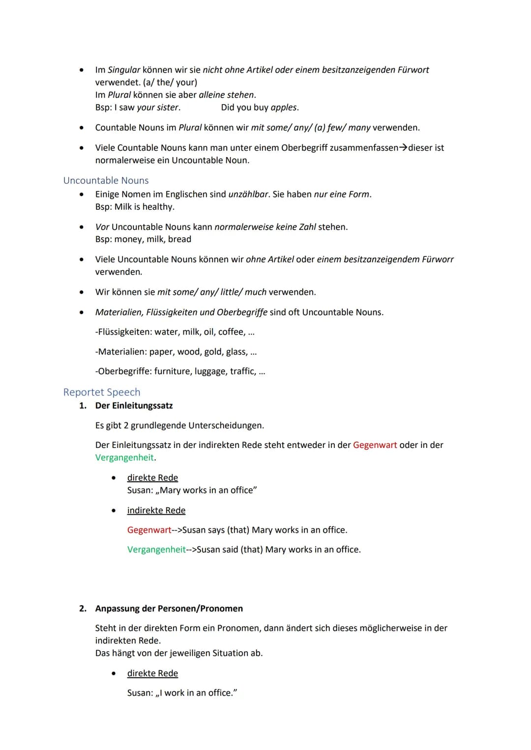 ENGLISCH Inhalt
Grammatik.
Modal Verbs
Relative Clauses..
Adjective or Adverb.
Countable Nouns.
Uncountable Nouns.
Reportet Speech...
Condit