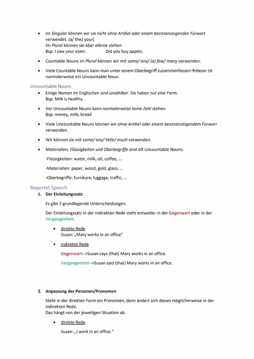 ENGLISCH Inhalt
Grammatik.
Modal Verbs
Relative Clauses..
Adjective or Adverb.
Countable Nouns.
Uncountable Nouns.
Reportet Speech...
Condit