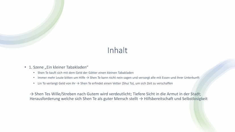 ●
Kritisches Mitdenken soll erzeugt werden
• Distanz des Lesers statt Identifizierung mit den Figuren
,,Verfremdung"→ Soll überraschen, Selb