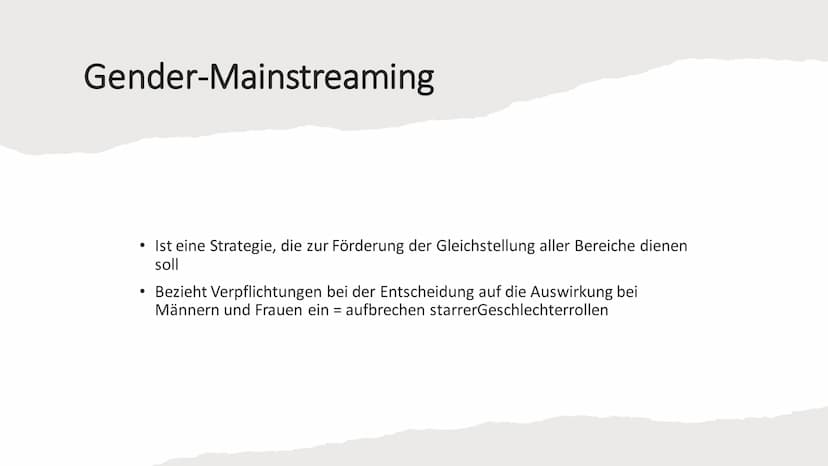 Gender/Gender Theorie / Doing Gender / Gender-Mainstreaming Inhaltsverzeichnis
●
Definitionen
• Gender
1. Gleichheitstheorie
2. Differenzthe