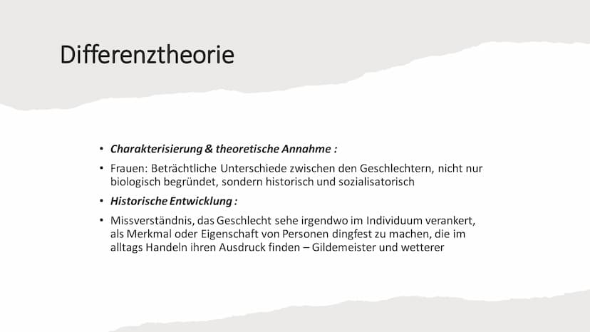 Gender/Gender Theorie / Doing Gender / Gender-Mainstreaming Inhaltsverzeichnis
●
Definitionen
• Gender
1. Gleichheitstheorie
2. Differenzthe