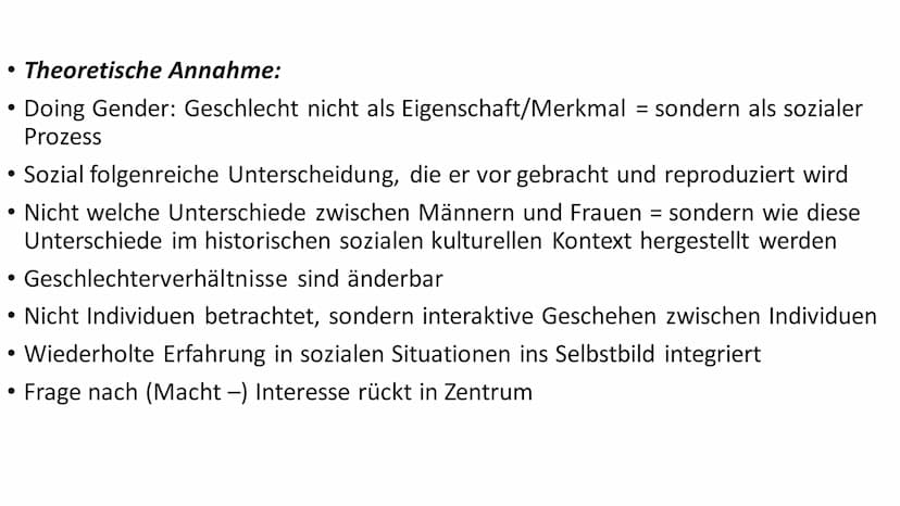 Gender/Gender Theorie / Doing Gender / Gender-Mainstreaming Inhaltsverzeichnis
●
Definitionen
• Gender
1. Gleichheitstheorie
2. Differenzthe
