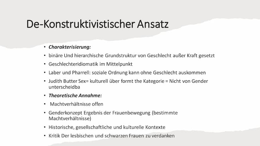 Gender/Gender Theorie / Doing Gender / Gender-Mainstreaming Inhaltsverzeichnis
●
Definitionen
• Gender
1. Gleichheitstheorie
2. Differenzthe