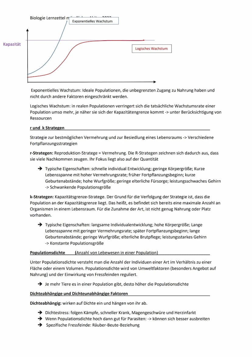 Biologie Lernzettel mündliches Abitur 2023
Ökologie
Definition: Lebewesen und ihre Umwelt bilden ein Komplexes Netzwerk aus Wechselwirkungen