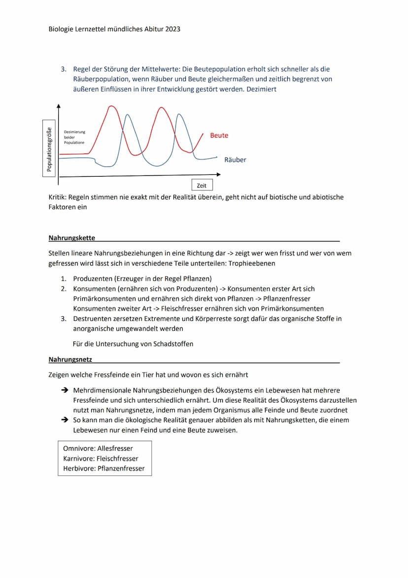 Biologie Lernzettel mündliches Abitur 2023
Ökologie
Definition: Lebewesen und ihre Umwelt bilden ein Komplexes Netzwerk aus Wechselwirkungen