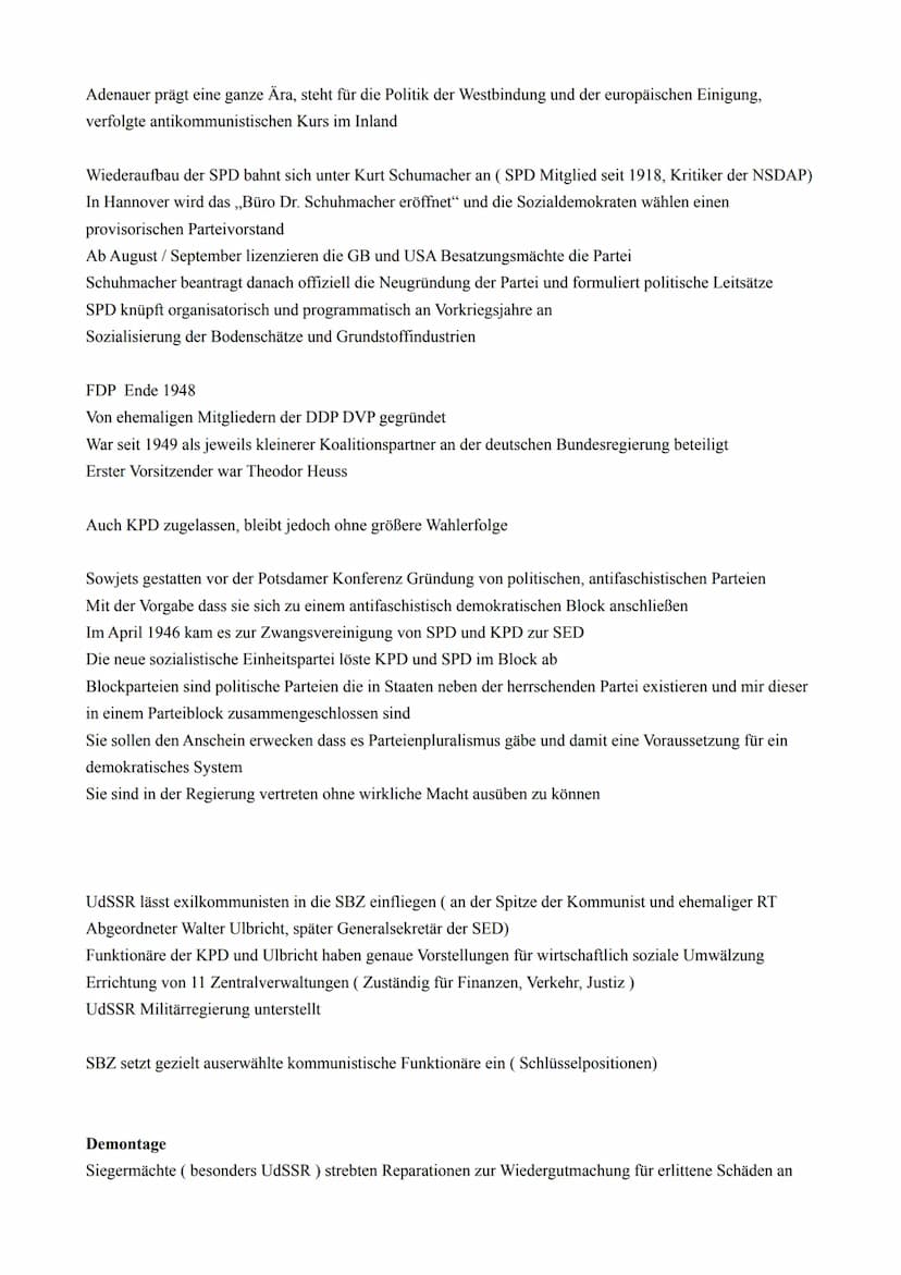 DEUTSCHLAND UND DIE WELT NACH 1945
(ES KOMMEN WIEDERHOLUNGEN VON ASPEKTEN VOR, DAS IST VORGESEHEN)
Kriegsende und Neuanfang
1945
Bröckelnde 
