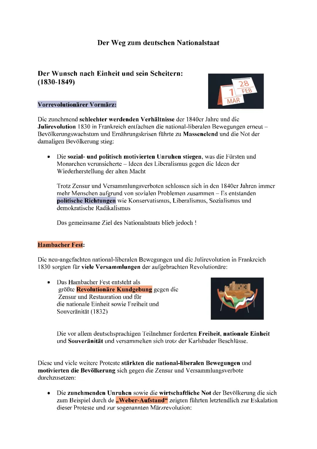 Die Deutsche Nationalbewegung 1815 bis 1848: Einfache Zusammenfassung zur politischen Situation in Deutschland um 1800