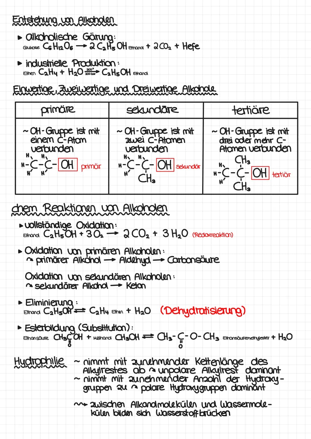 Wiederholung Merkwissen ~Organische Chemie
I. Kohlenwasserstoffverbindungen.
= Verbindungen aus C- und H-Atomen, die sich durch Bindungs-
ve