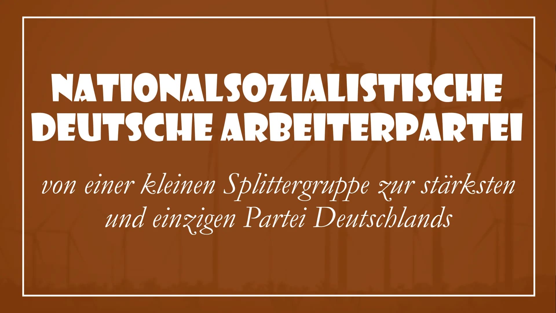 Was für ein Glück für die Regierenden, daß die
Menschen nicht denken!
(Adolf Hitler)
gutezitate.com NATIONALSOZIALISTISCHE
DEUTSCHE ARBEITER