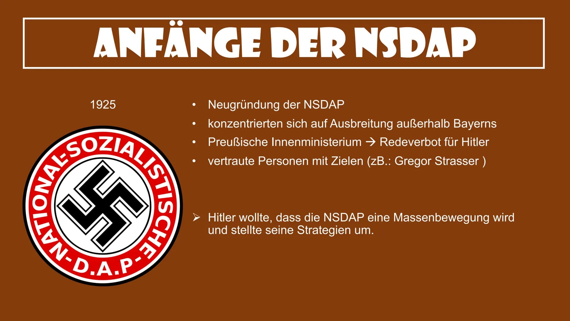 Was für ein Glück für die Regierenden, daß die
Menschen nicht denken!
(Adolf Hitler)
gutezitate.com NATIONALSOZIALISTISCHE
DEUTSCHE ARBEITER