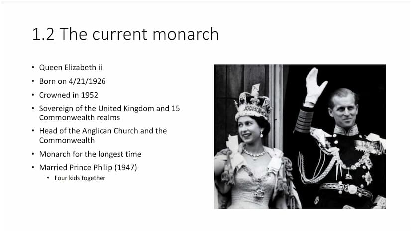 1114
**
The monarchy in England
A loss of money or an important impact for the British society?
A presentation by Léonie Schmitz Structure
1