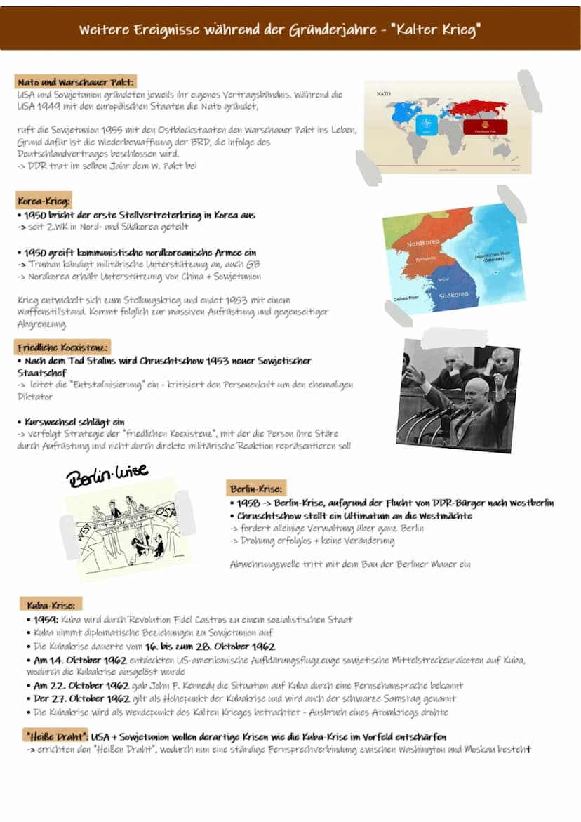1949 führen die Konflikte zwischen USA und Sowjetunion zur Gründung zweier deutscher Teilstaaten. Im Westen
schließen die USA, Großbritannie