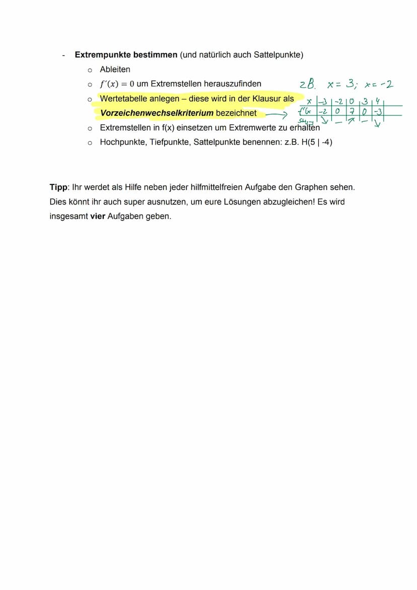 Das sollte ich beherrschen:
Begriffe beherrschen - S. 84f
O Achsen/Punktsymmetrie
O
o Achsenschnittpunkt
o Hochpunkt, Tiefpunkt, Wendepunkt
