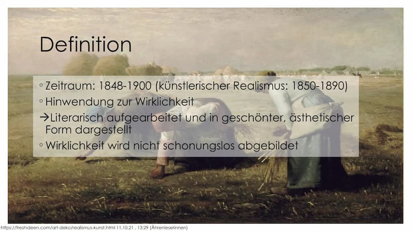 Courbel
REALISMUS
https://de.wikipedia.org/wiki/Realismus (Kunst) 11.10.21, 13:27 (Steineklopfer) Zitate
Realismus ist die
künstlerische
Wie