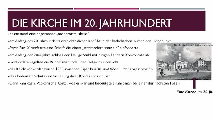 DIE KIRCHENGESCHICHTE
VON JENNIFER HEBSTREIT
Quelle: alamy.com INHALTSVERZEICHNIS
1.
2. Inhaltsverzeichnis
3. die Kirche im 19. Jahrhundert
