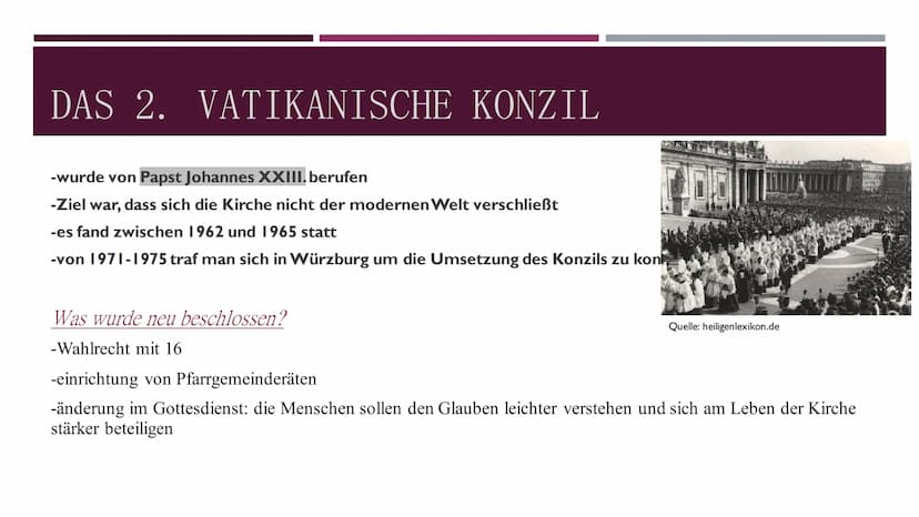 DIE KIRCHENGESCHICHTE
VON JENNIFER HEBSTREIT
Quelle: alamy.com INHALTSVERZEICHNIS
1.
2. Inhaltsverzeichnis
3. die Kirche im 19. Jahrhundert
