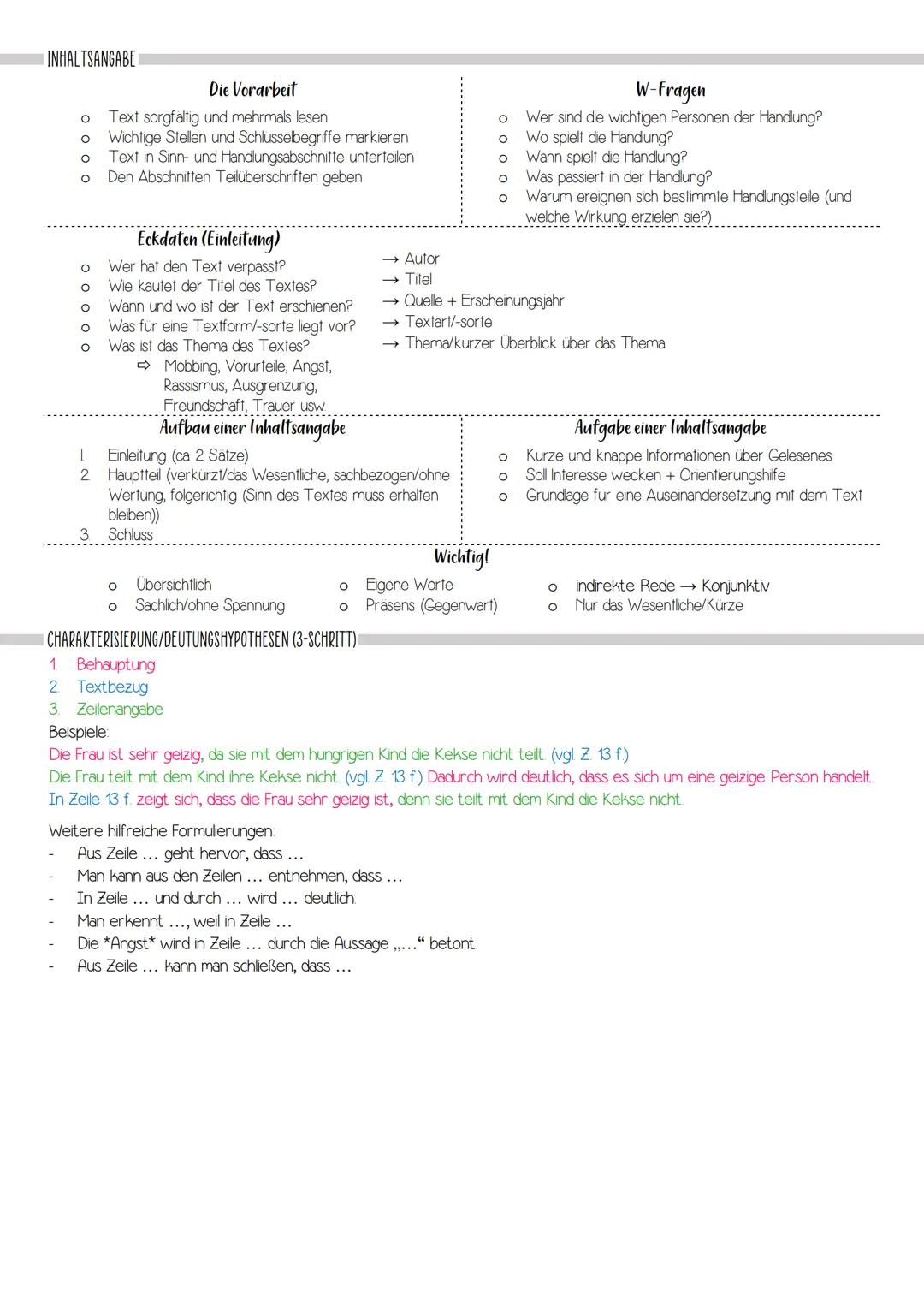 MERKMALE UND IHRE WIRKUNG
Offenes Ende, Es gibt keine
Lösung vor
Offener Anfang, unmittelbarer
Einstieg
Alltagssprache
Deutsch
Klarer, linea