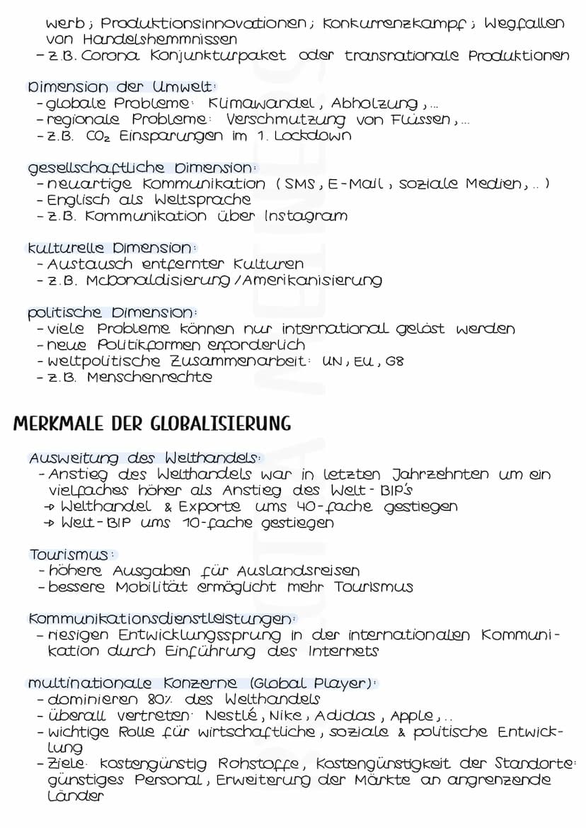 URSACHEN
Globalisierung
weltpolitische Gründe:
- nach Ende des Kalten Kriegs 1991 gab es keine Einteilung in
Ost & West, die befeindet waren