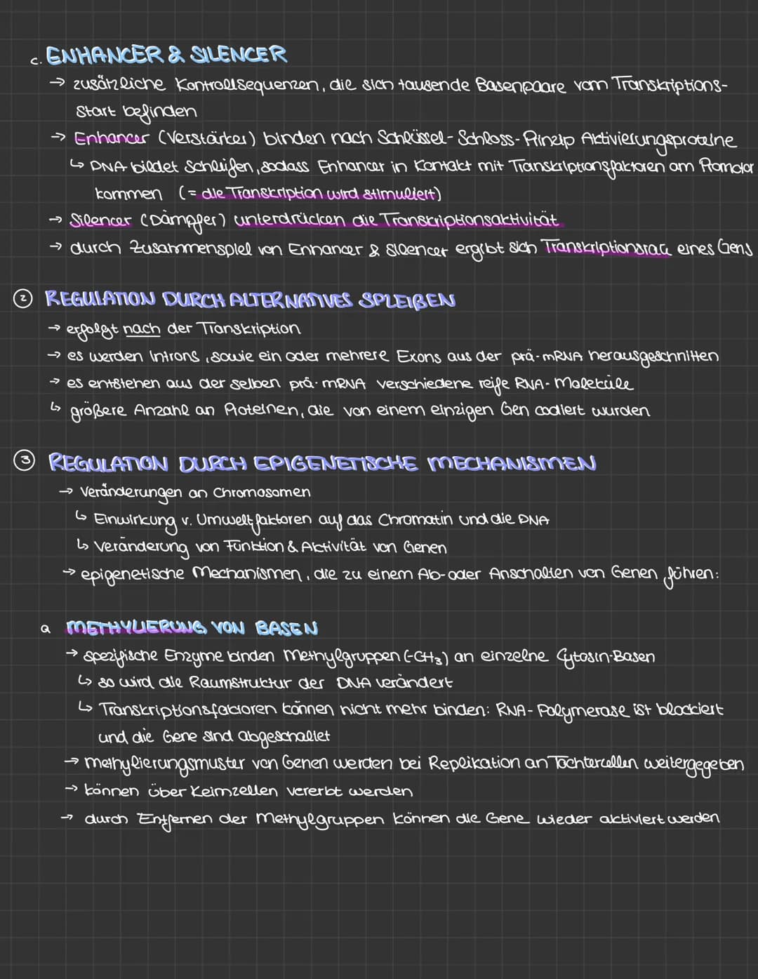 GENREGULATION EUKARYOTEN
DEFINITION GENREGULATION
Steuerung der Aktivität von Genen bzw. der Genexpression
dazu gibt es versch mechanismen
A