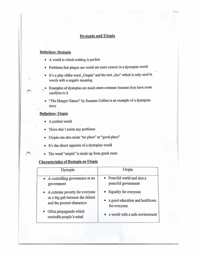 Know Distopia and Utopia Abitur 22 thumbnail